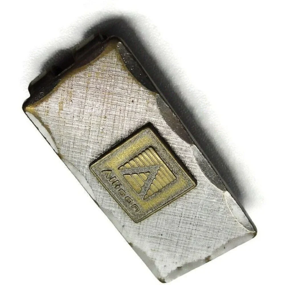Allison Vintage Money Clip Stainless Steel Logo Silver Tone Worn